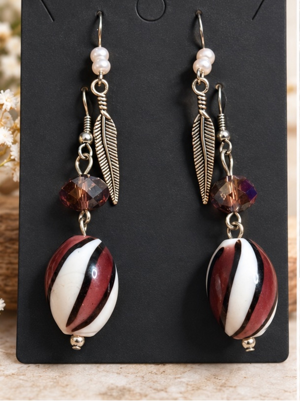 Handmade Indian Festival Earrings Set of 2 | Artisan Boho Dangles
